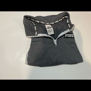PINK (Victoria Secret) Gray and White Track Jacket, XS